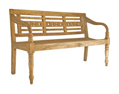 Bank MOYO, 3-Sitzer, Mahagoni, natur-antik