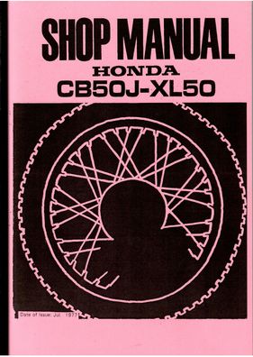 Reparaturanleitung Honda CB 50 J / XL 50 Motorrad Oldtimer