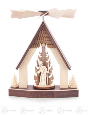 Pyramide Wärmespiel Haus Christi Geburt BxHxT 10 cmx13 cmx10 cm NEU Erzgebirge