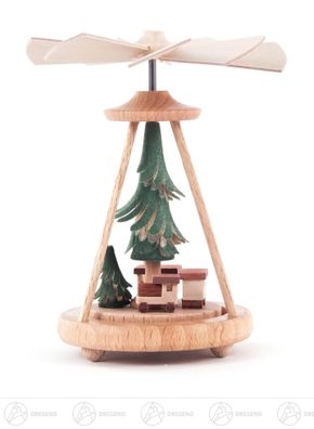 Pyramide Wärmespiel mit Eisenbahn BxHxT 6 cmx10 cmx6 cm NEU Erzgebirge