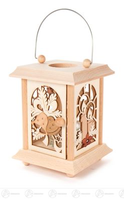 Tischlaterne Weihnacht mit Glaseinsatz für Teelicht oder Votivkerze