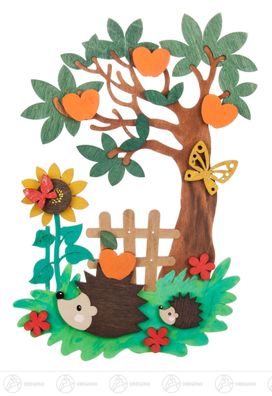 Fensterbild Herbst B= x H=ca 15 cmx22 cm NEU Erzgebirge Bastelset Selbstbausatz