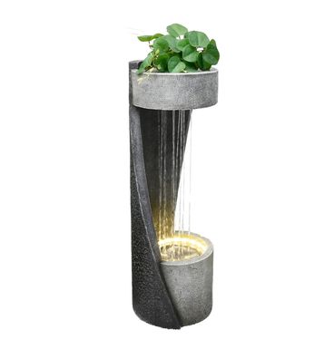 LED Brunnen ZELOS Polyresin, inkl. Pumpe