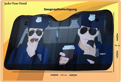 Auto Sonnenschutz Autofenster Frontscheibe Windschutzscheibe Polizei Gr:70x130cm NEU