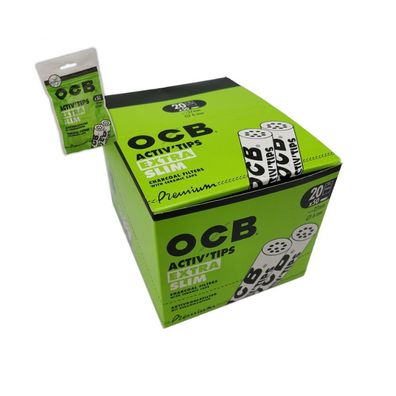 OCB Activ Tips Extra Slim, Aktivkohle-Filter 20x 50 Stück