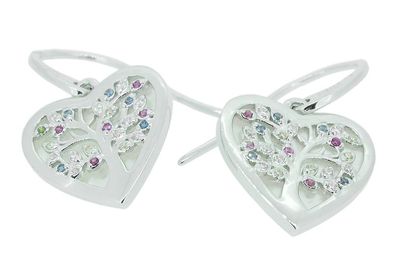 Lotus Silver TREE OF LIFE | Ohrringe Lebensbaum Zirkonia LP1893-4/1