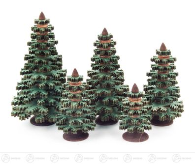 Bäume Nadelbäume grün H=ca 8 cm NEU Erzgebirge Holzbaum Weihnachtsbaum