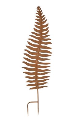 Gartenstecker in Blattform, in Rost-Optik, Stahl