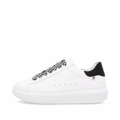 Rieker Sneaker Low - Crystal Weiß / Deep Schwarz Glattleder