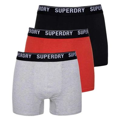 Boxers Superdry Pack X3 Unlimited Logo Orange, Schwarz, Grau