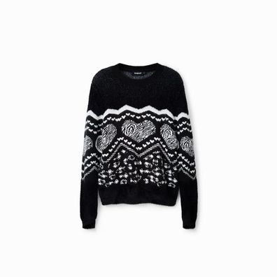 Hoodie Desigual mit Herzbordére