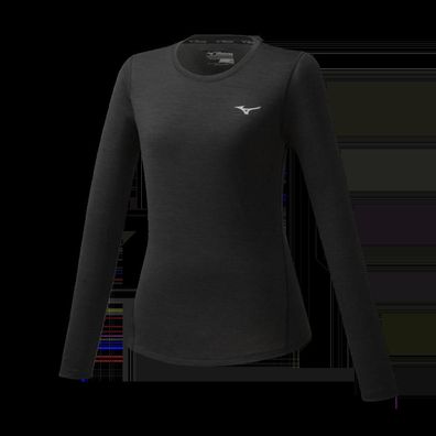 T-Shirt Mizuno Impulse Core Langarm Damen Schwarz