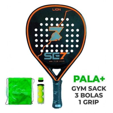Padelschläger Set Lion Carbon Blau