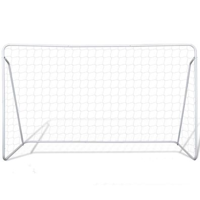 Fußballtor vidaXL Weiß 240x90x150 cm