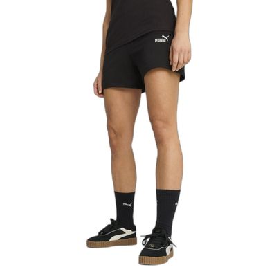 Short Puma Essential Schwarz mit hoher Taille