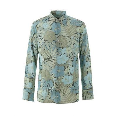 Tom Ford Blue Lyocell Pattern Shirt