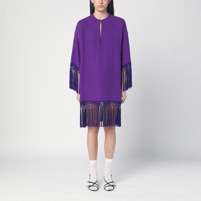 Kleid Valentino 6b3vaep01mm violett mit Fransen