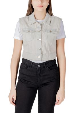Weste Only Onlbeverly Vest Tint Bleach Dnm Red Tai beige
