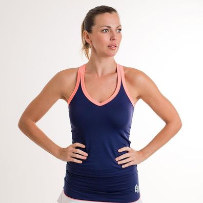 Damentanktop bb Smash Marineblau Koralle