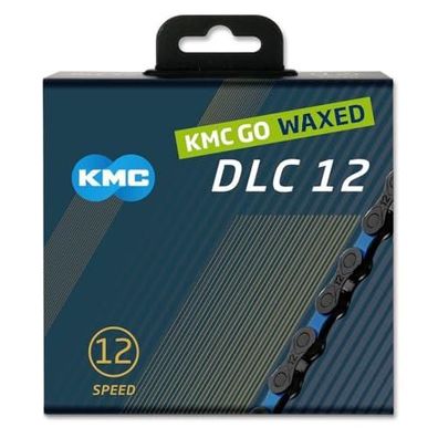 Fahrradkette KMC DLC12 Waxed Chain 12-Gang, schwarz/blau