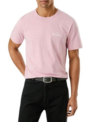 T-Shirt Pepe Jeans Terell Regular Schnitt, 100% Baumwolle, rosa