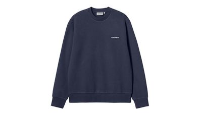 Sweatshirt Carhartt Script Embroidery Blau