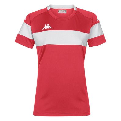 T-Shirt Kappa Damen Fußball Regular Fit Rot/Weiß
