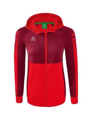 Trainingsjacke Erima mit Kapuze und rotem Design