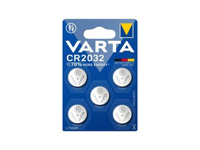 VARTA Batterie Knopfzelle, im Blister, für Langzei CR2032 (3 V, 2