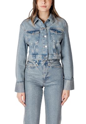 Jacke Only Rote Cropped Denim