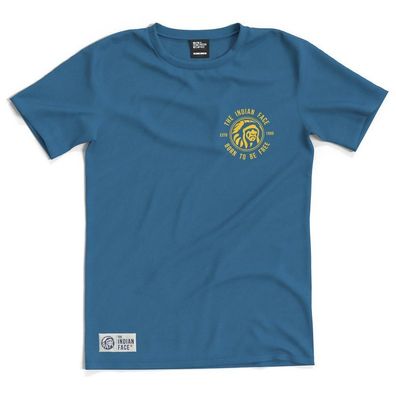 T-Shirt The Indian Face Fitness Blau, 100% Baumwolle, Unisex