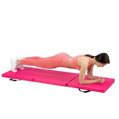 Gymnastikmatte HMS MGS02 Premium 5 cm dick, faltbar, rosa