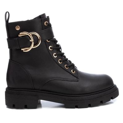Bottinen Xti 14350601 schwarze Damen Military-Stil
