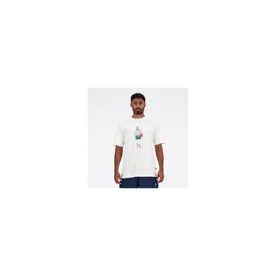 T-Shirt New Balance MT41578-SST Weiß, entspannte Passform