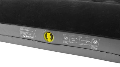 Luftmatratze Outwell Classic Pillow & Pump Double mit weicher Samtoberfläche