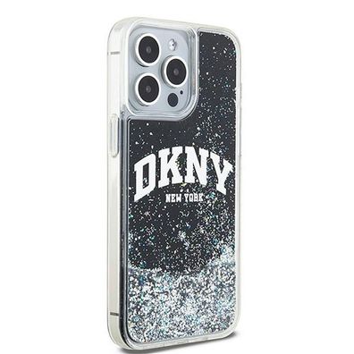 Schutzhélle DKNY Liquid Glitter Arch fér iPhone 13 Pro Max, Schwarz