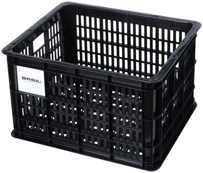 Fahrradkorb Basil Crate M, 29,5 Liter, Schwarz