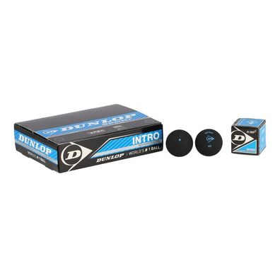 Squashbälle Dunlop Intro Blau fér Anfänger