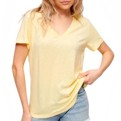 T-Shirt Superdry mit V-Ausschnitt und Stickerei