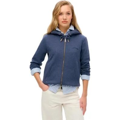 Sweatshirt Superdry Essential Logo Ziphood Blau