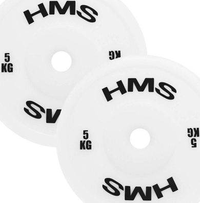 Hantelplatten HMS TPP05 5 kg Weiß