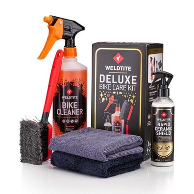 Fahrradpflege Set Weldtite De Luxe mit Keramikschutzspray