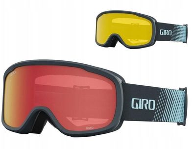 Skibrille Giro Roam Dark Shark Light Streaker grau