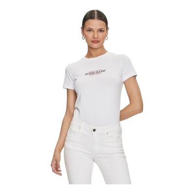 T-Shirt Guess Weiß, Figurbetont