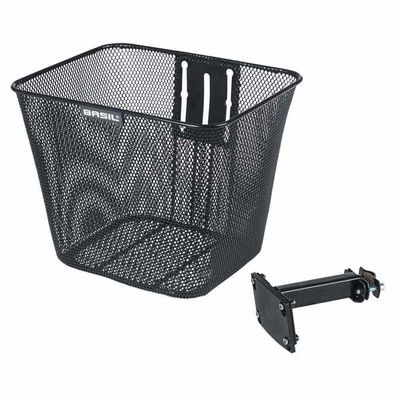 Fahrradkorb Basil Bilbao aus robustem Stahl, schwarz