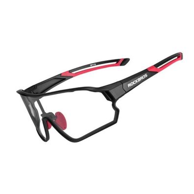 Fahrradbrille Rockbros schwarz-rot UV400 Schutz