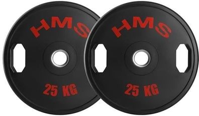 Gewichtsscheiben HMS TOG25 Gummibeschichtet 2 x 25 kg
