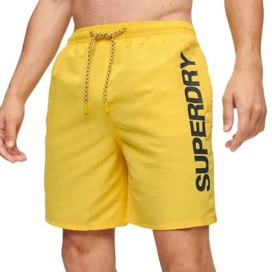 Badehose Superdry Sport Graphic 17'' Gelb Cyber