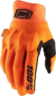Fahrradhandschuhe 100 Cognito Orange Fluo