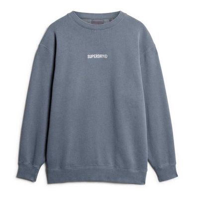 Sweatshirt Superdry Micro Logo Oversize Blau